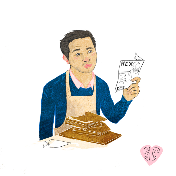 Alvin Great British Bake Off illustration by Sarah Cochrane