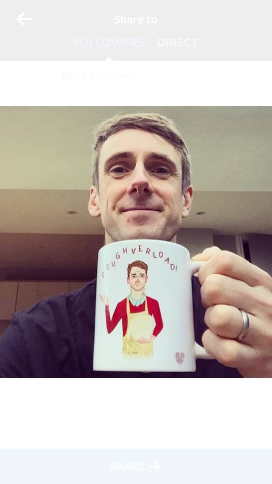 Mat Great from The Great British Bake Off by mug by Sarah Cochrane